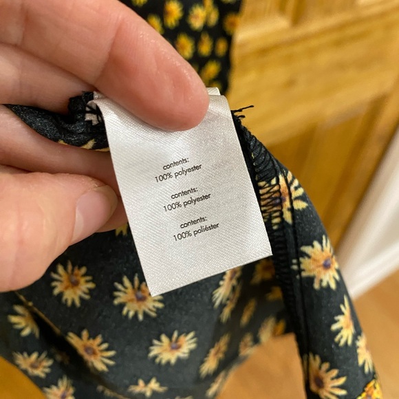 ⚡️3 for $15⚡️WeWoreWhat Ditsy Daisy Black and Yellow Women's Dress size 00 - Picture 5 of 6